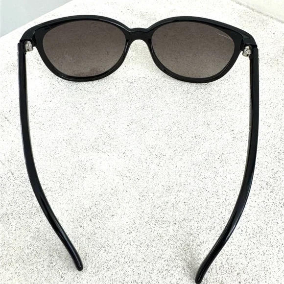 GUCCI GG 3633/S Black Oversized Silver Shimmer Cat Eye Sunglasses + Case & Cloth - Picture 4 of 8